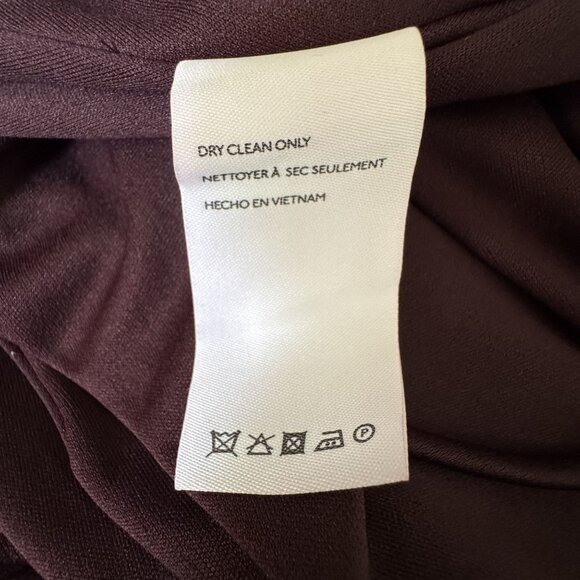 BHLDN Tansy Satin Charmeuse Deep Purple True Wrap Formal Maxi Dress Size 10 - Picture 5 of 17
